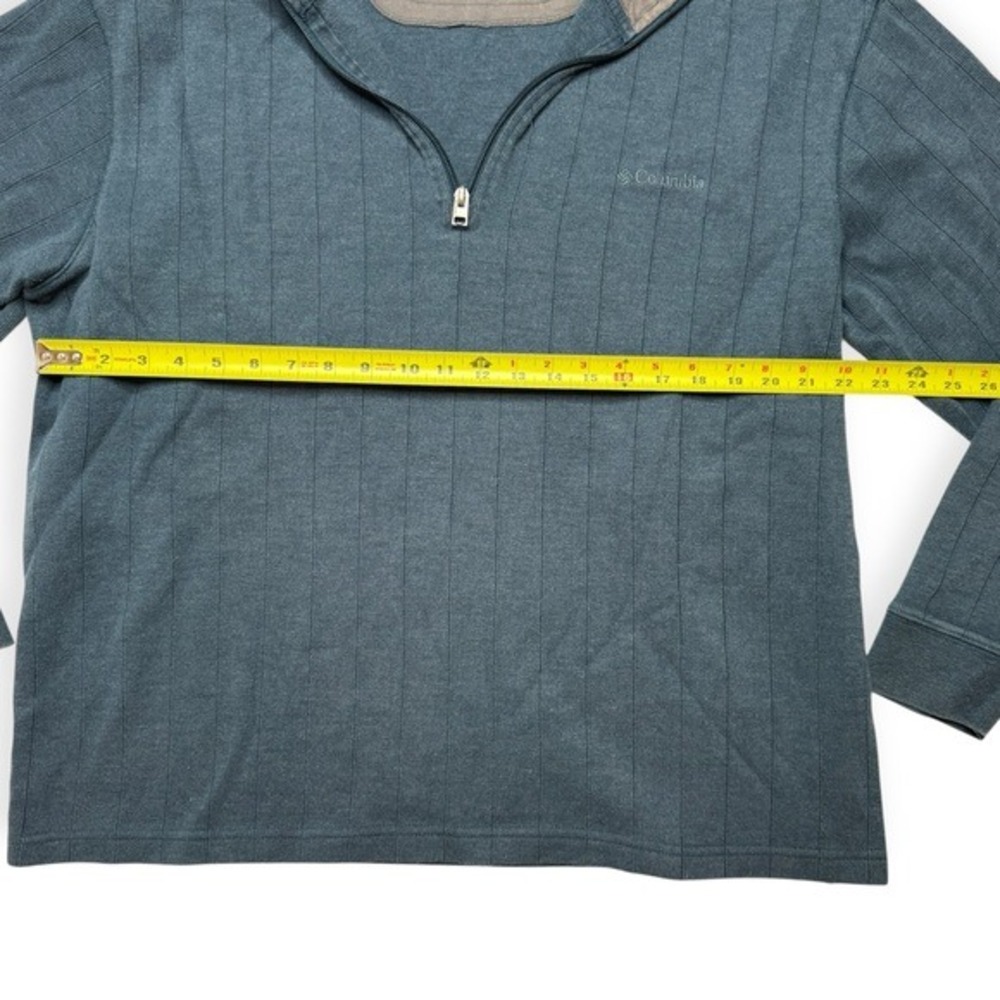 Columbia Mens Quarter Zip Pullover Sweater Long Sleeve Blue - Picture 5 of 7